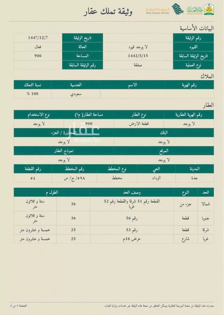 Land for Sale in Jeddah Al Riyadh