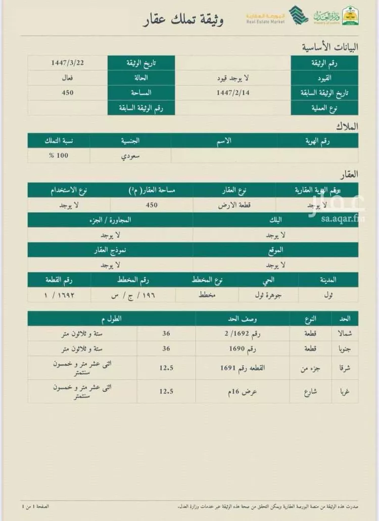أرض للبيع في حي جوهرة ثول, مدينة ثول, منطقة مكة المكرمة صورة 4