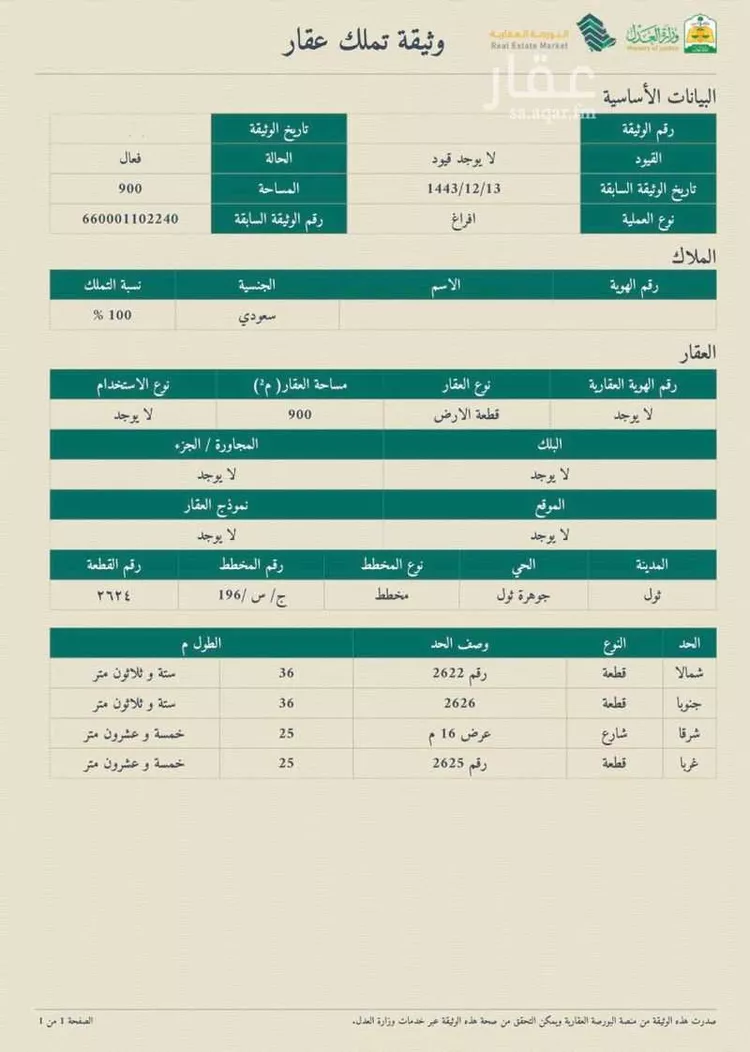 أرض للبيع في حي جوهرة ثول, مدينة ثول, منطقة مكة المكرمة صورة 5