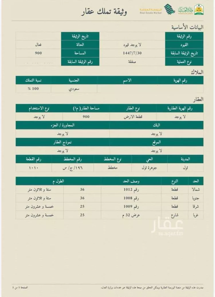 أرض للبيع في حي جوهرة ثول, مدينة ثول, منطقة مكة المكرمة صورة 2