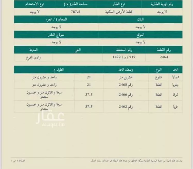 أرض للبيع في حي مخطط وادي الفرع, مدينة وادي الفرع, منطقة المدينة المنورة صورة 2