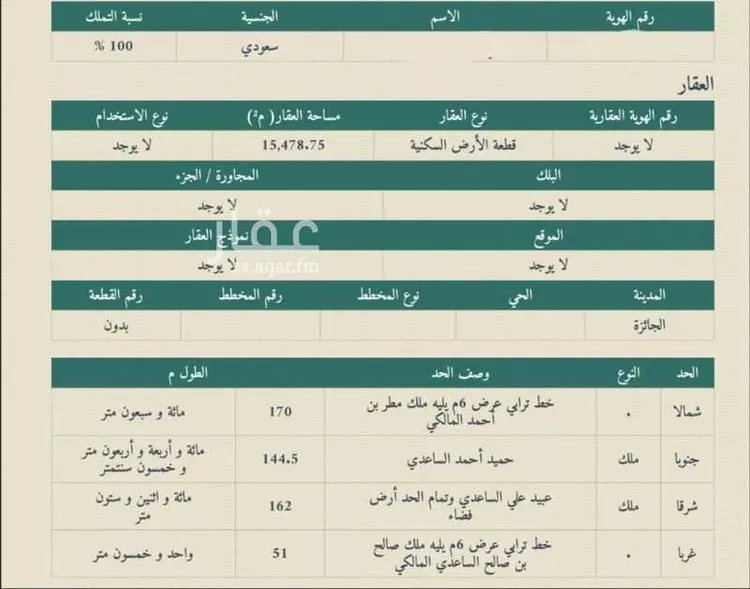 أرض للبيع في حي الأسدان, مدينة الأسدان, منطقة مكة المكرمة صورة 2
