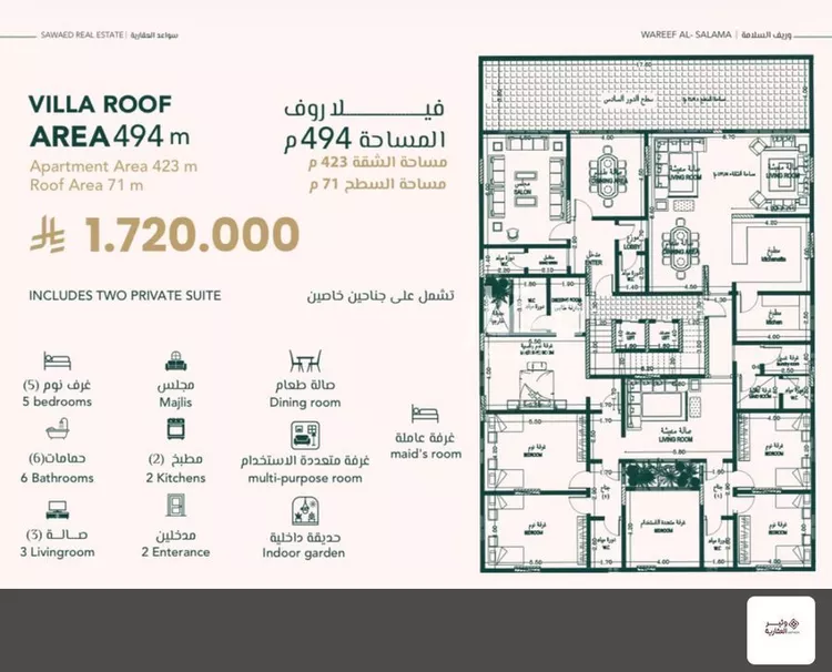 شقة للبيع في شارع علي افندي جميل, حي السلامة, مدينة جدة, منطقة مكة المكرمة صورة 2