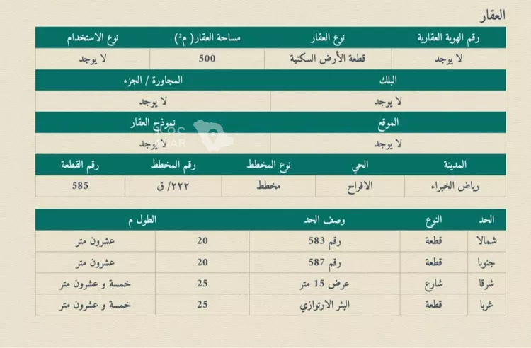 أرض للبيع في حي القدس, مدينة رياض الخبراء, منطقة القصيم