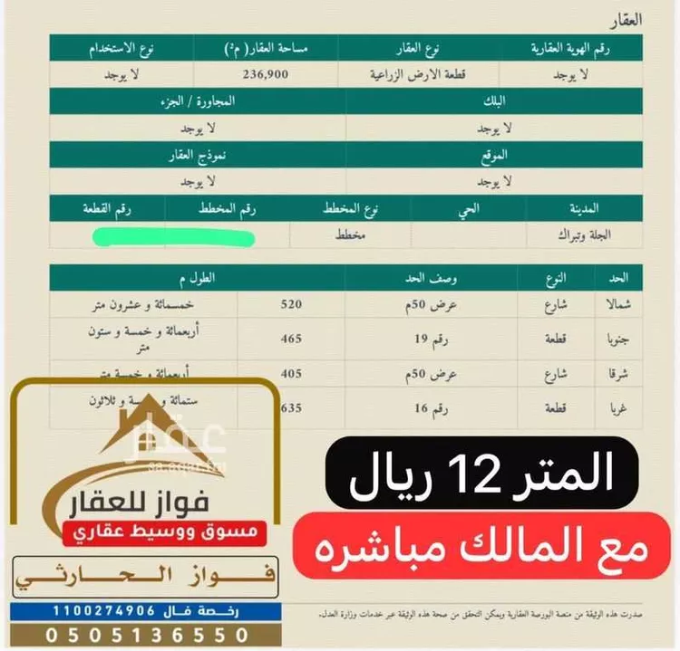 Land for Sale in Al Muzahimiyah Al GhatGhat