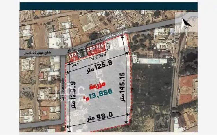 أرض للبيع في شارع عمرو ابن قيس ابن زائدة, حي الصقورية, مدينة المزاحمية, منطقة الرياض صورة 2