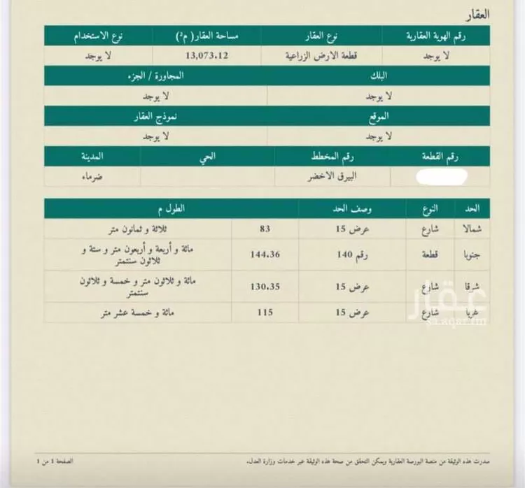 أرض للبيع في حي مزارع قصور النقعه, مدينة مزارع قصور النقعه, منطقة الرياض صورة 2