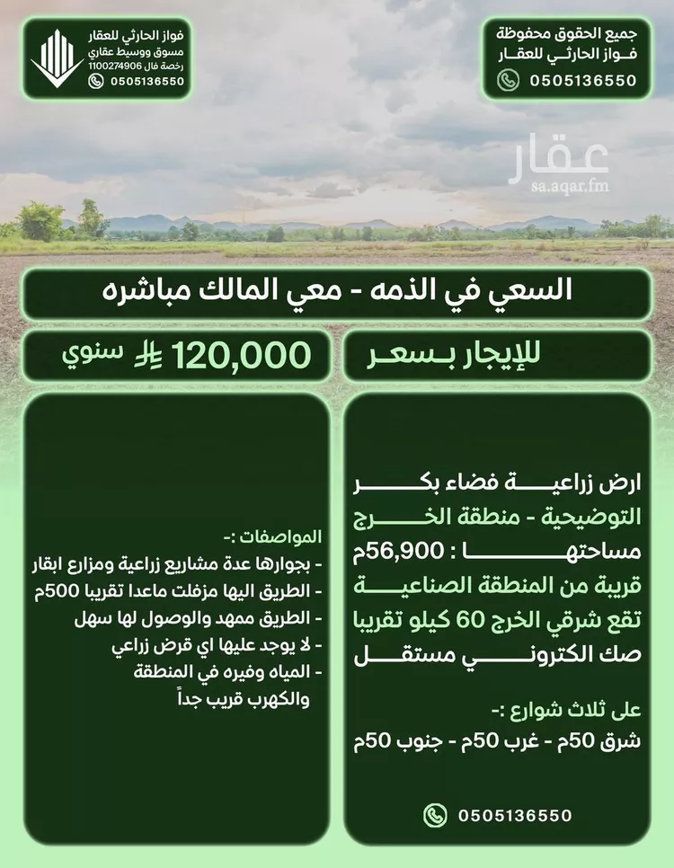 أرض للإيجار في حي التوضيحيه, مدينة التوضيحيه, منطقة الرياض