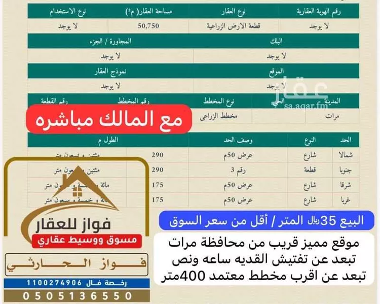 أرض للبيع في مدينة مرات, منطقة الرياض