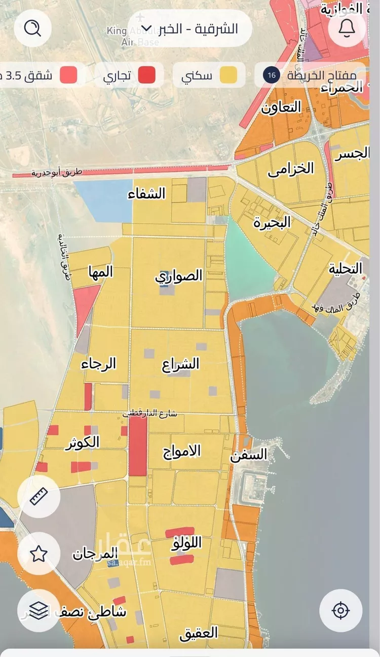 أرض للبيع في شارع النوخذة, حي الأمواج, مدينة الخبر, المنطقة الشرقية صورة 3