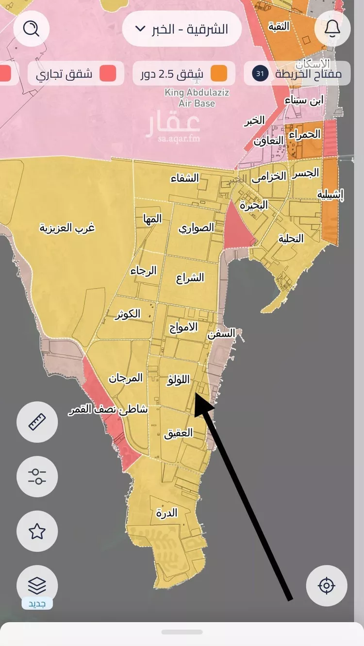 أرض للبيع في شارع ش خ 18, حي اللؤلؤ, مدينة الخبر, المنطقة الشرقية