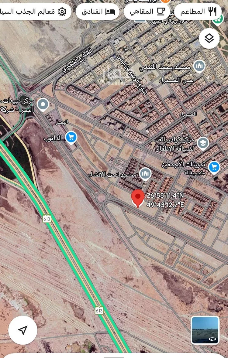 أرض للبيع في شارع البحر, حي البحر, مدينة الجبيل, المنطقة الشرقية صورة 2