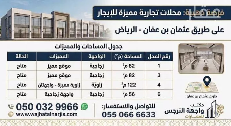 Shop for Rent in Riyadh An Narjis
