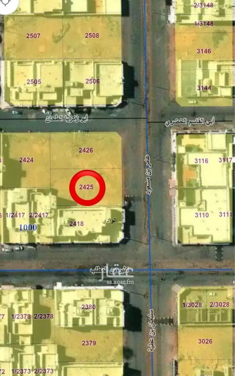أرض للبيع في شارع الهداية, حي الوادي, مدينة حائل, منطقة حائل صورة 2