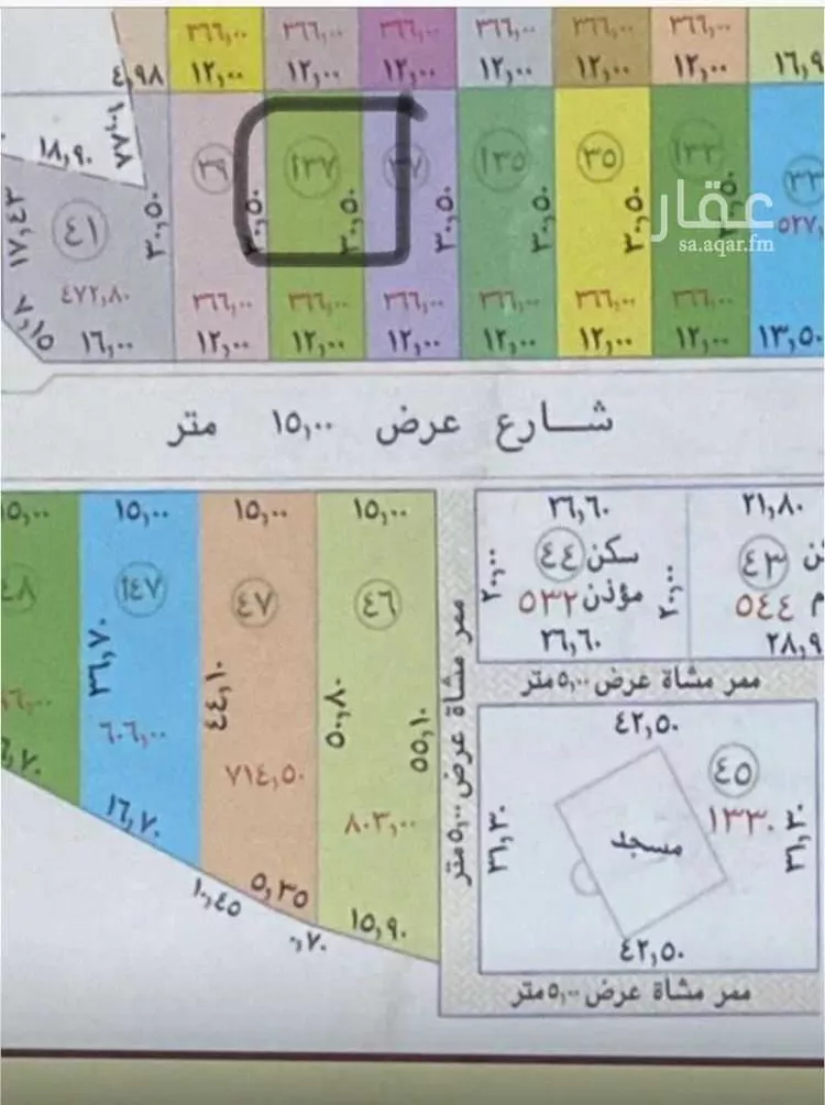 أرض للبيع في شارع أبي الفتوح البخاري ، حي السلام ، عنيزة ، عنيزة