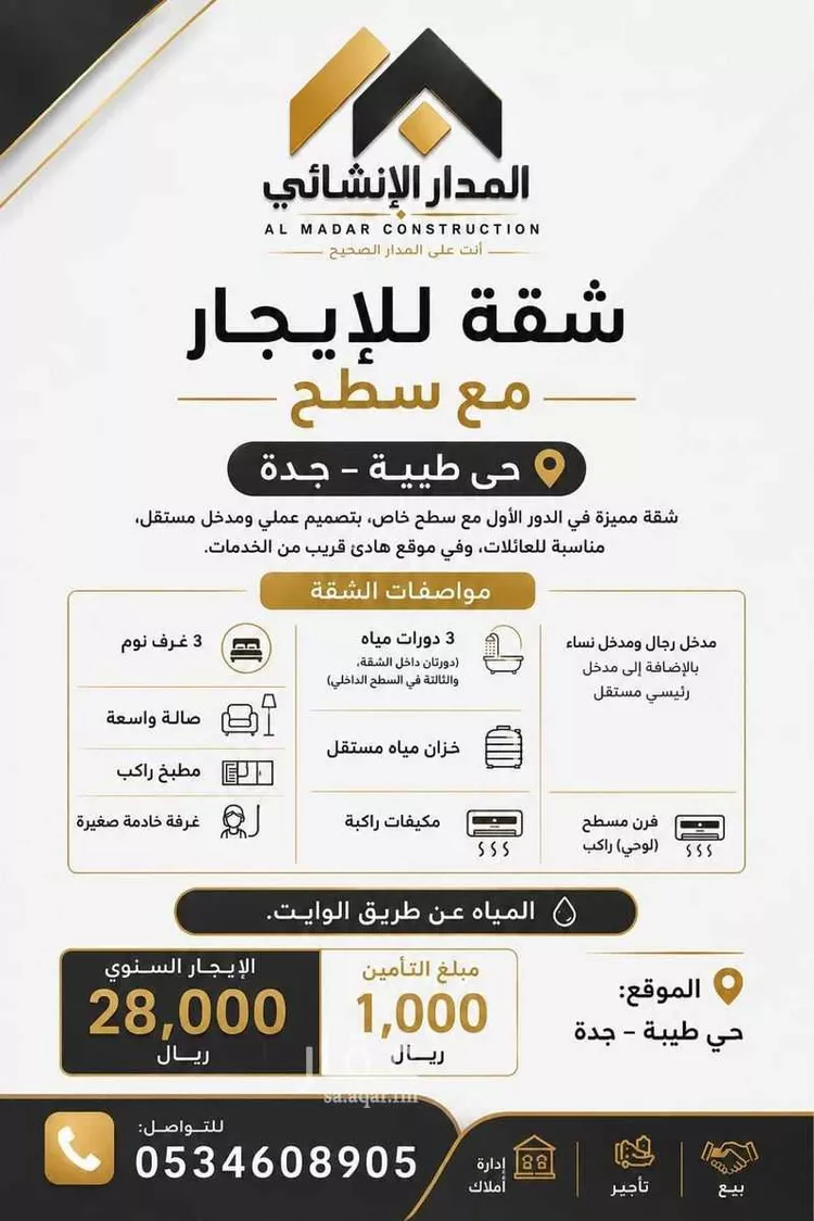 شقة للإيجار في شارع عبدالله ابن فسطاس, حي طيبة, مدينة جدة, منطقة مكة المكرمة