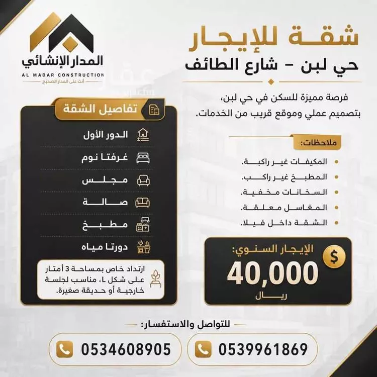 Apartment for Rent in Riyadh Dhahrat Laban