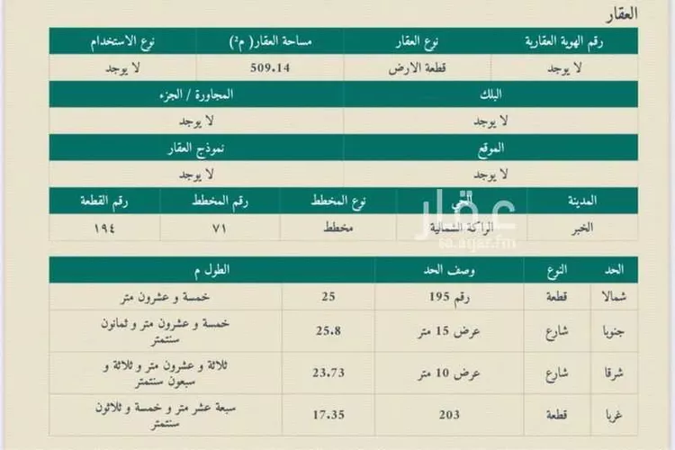 أرض للبيع في شارع المنذر بن صخر, حي الراكة الشمالية, مدينة الدمام, المنطقة الشرقية