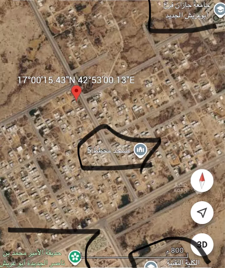 أرض للبيع في شارع راس لانوف ، وادى عز الدين ، ابو عريش