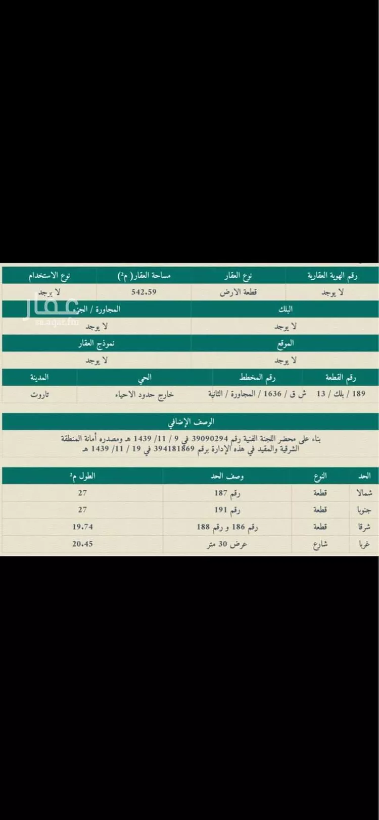 أرض للبيع في شارع طريق الزور, حي 1النرجس, مدينة القطيف, المنطقة الشرقية صورة 2