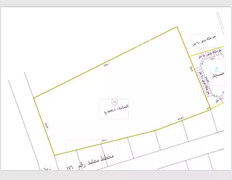 أرض للبيع في شارع المجد ، أبو عريش ، ابو عريش