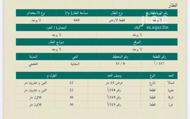 أرض للإيجار في حي السفانيه, مدينة السفانيه, المنطقة الشرقية صورة 2