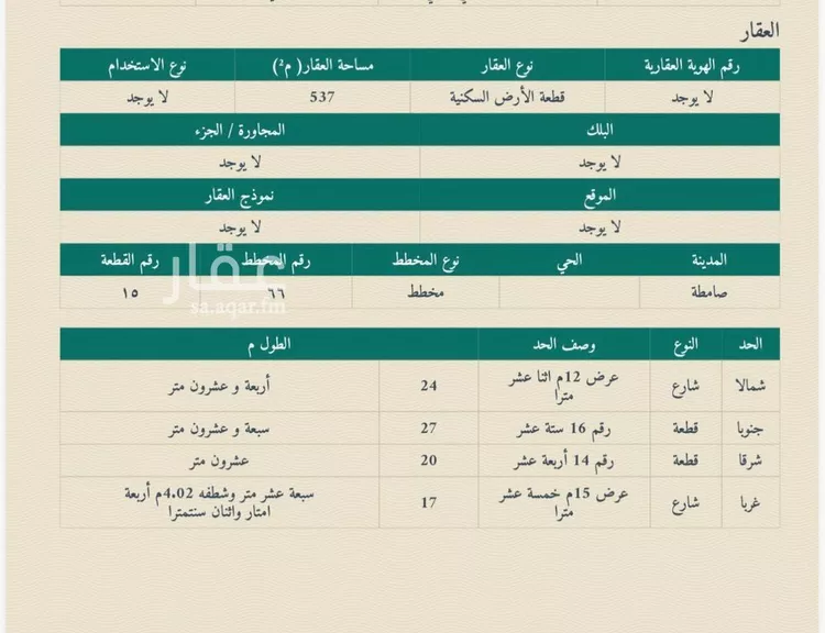 أرض للإيجار في شارع الخطه, حي المكرمية, مدينة صامطة, منطقة جازان صورة 5