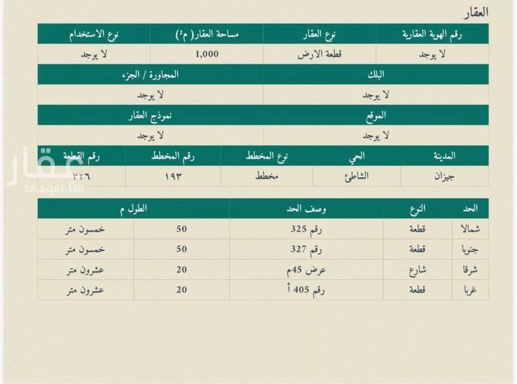 أرض للإيجار في شارع طريق الامير محمد بن ناصر, حي الشاطئ, مدينة جازان, منطقة جازان صورة 4