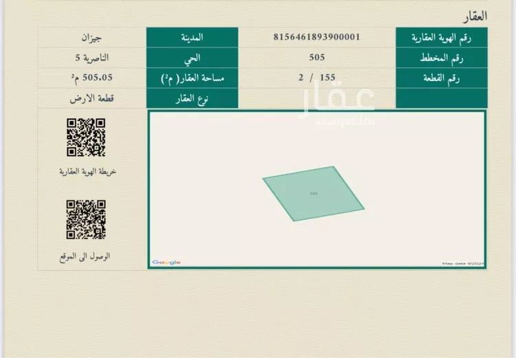 أرض للبيع في حي الناصرية 5, مدينة جازان, منطقة جازان صورة 2