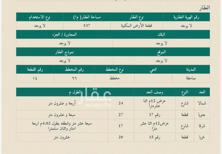 أرض للبيع في شارع الخطه, حي المكرمية, مدينة صامطة, منطقة جازان صورة 4