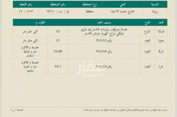 أرض للبيع في شارع المفرق وكمب الطرق 1812, حي الليوان, مدينة بريدة, منطقة القصيم