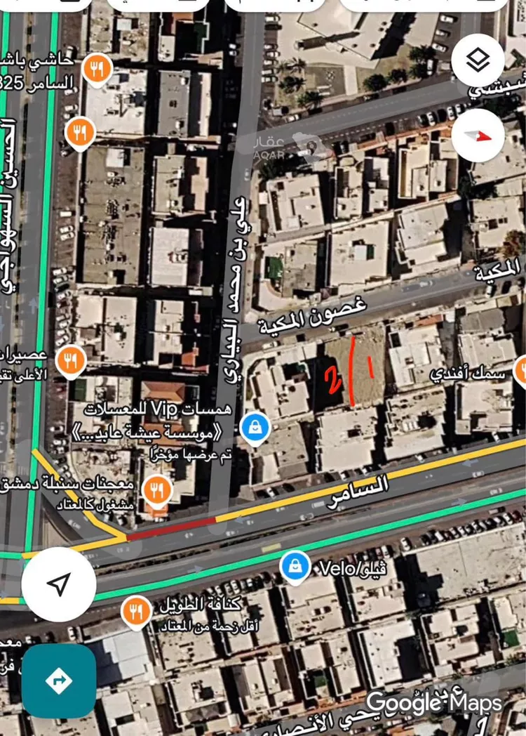 أرض للبيع في شارع غصون المكيه, حي السامر, مدينة جدة, منطقة مكة المكرمة 3