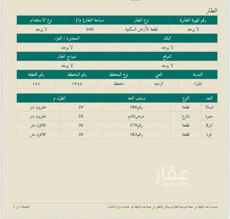 أرض للبيع في شارع الامير سعد بن عبدالعزيز, حي قرطبة, مدينة شقراء, منطقة الرياض صورة 3