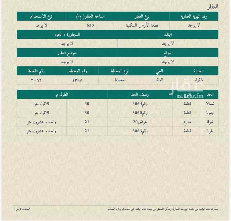 Land for Sale in Shaqra Ash Shifa صورة 3