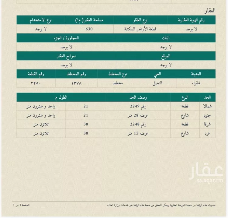 Land for Sale in Shaqra Ash Shifa صورة 3