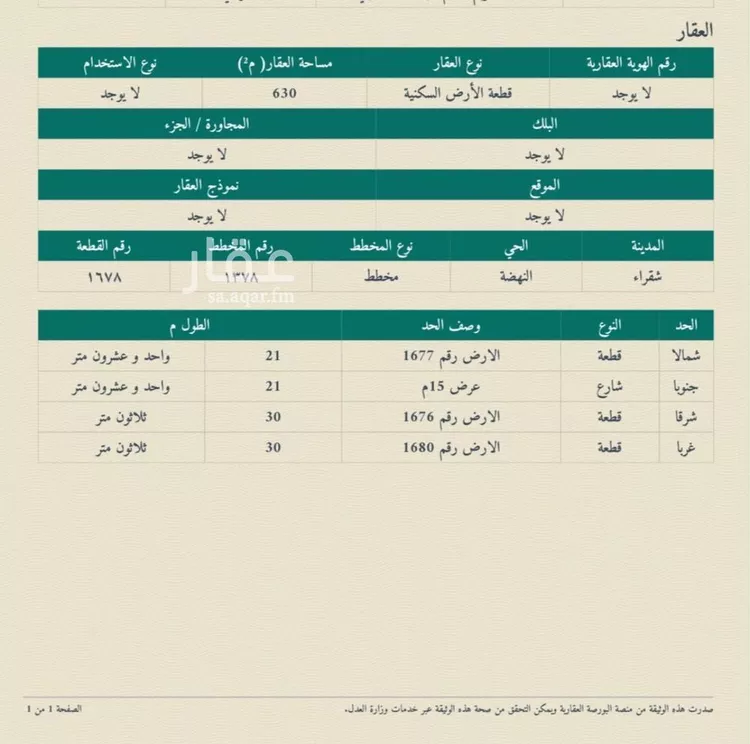 أرض للبيع في شارع شقراء 366, حي الجامعة, مدينة شقراء, منطقة الرياض صورة 3