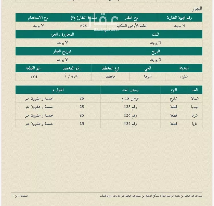 أرض للبيع في حي النزهة, مدينة شقراء, منطقة الرياض صورة 3