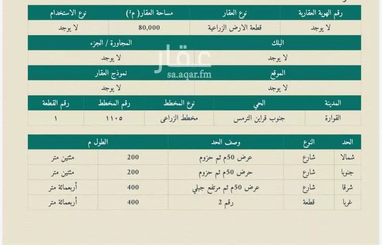 أرض للبيع في مدينة القرائن, منطقة القصيم