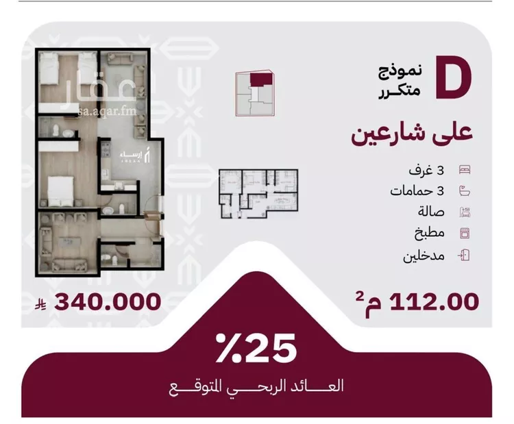 شقة للبيع في شارع عثمان ابن عوف, حي الريان, مدينة جدة, منطقة مكة المكرمة صورة 2