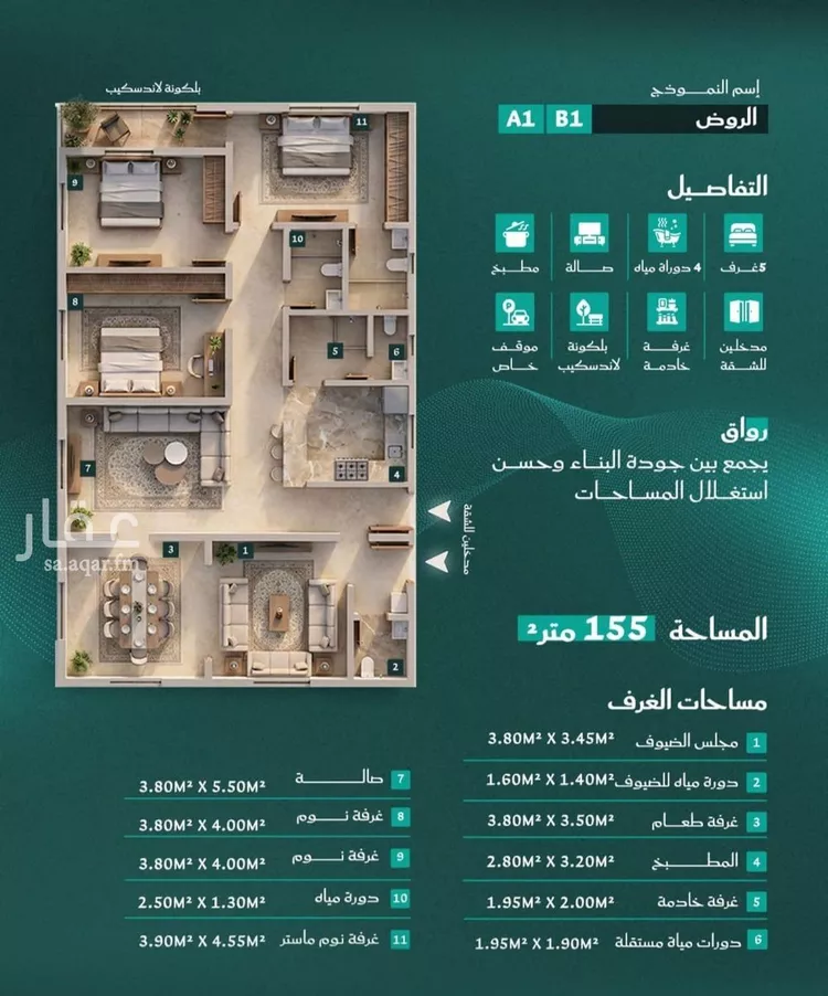 شقة للبيع في شارع احمد بن عيسى الرومي, حي الفيحاء, مدينة جدة, منطقة مكة المكرمة صورة 2