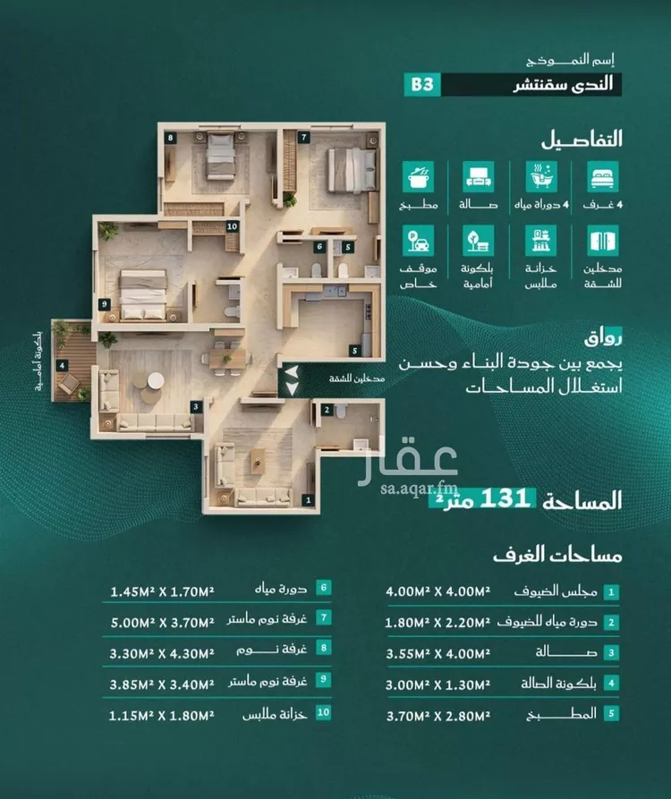 شقة للبيع في شارع احمد بن عيسى الرومي, حي الفيحاء, مدينة جدة, منطقة مكة المكرمة صورة 2