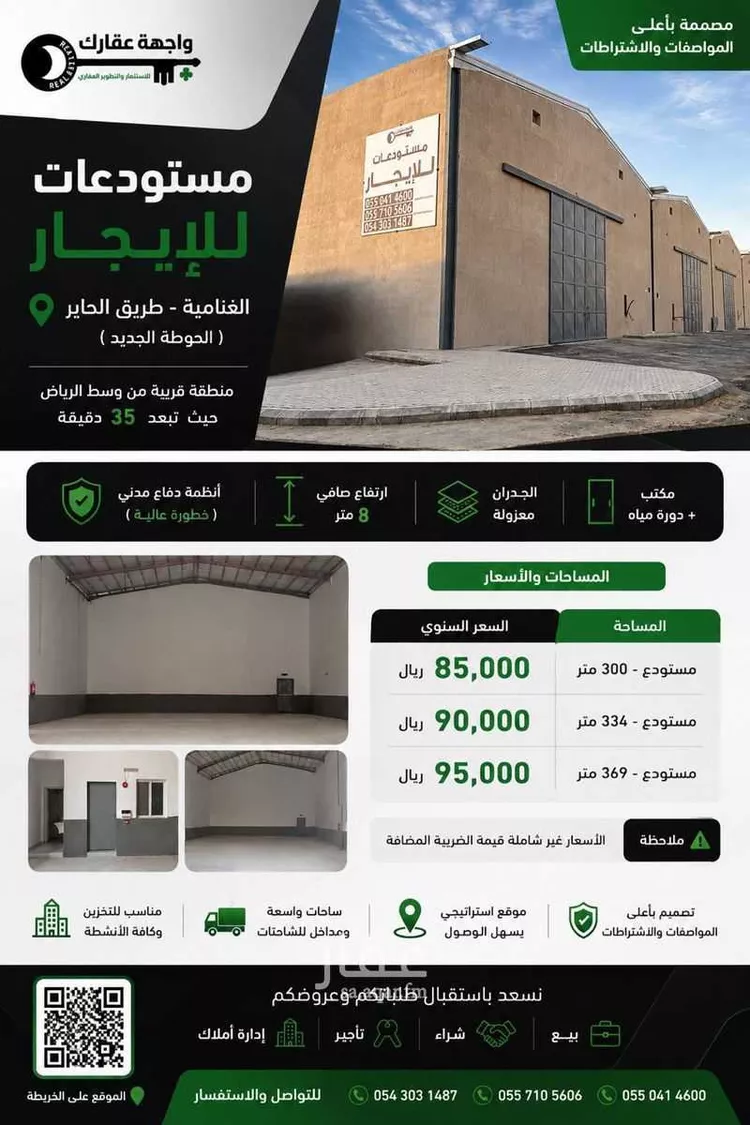 مستودع للإيجار في حي الغنامية, مدينة الرياض, منطقة الرياض صورة 2