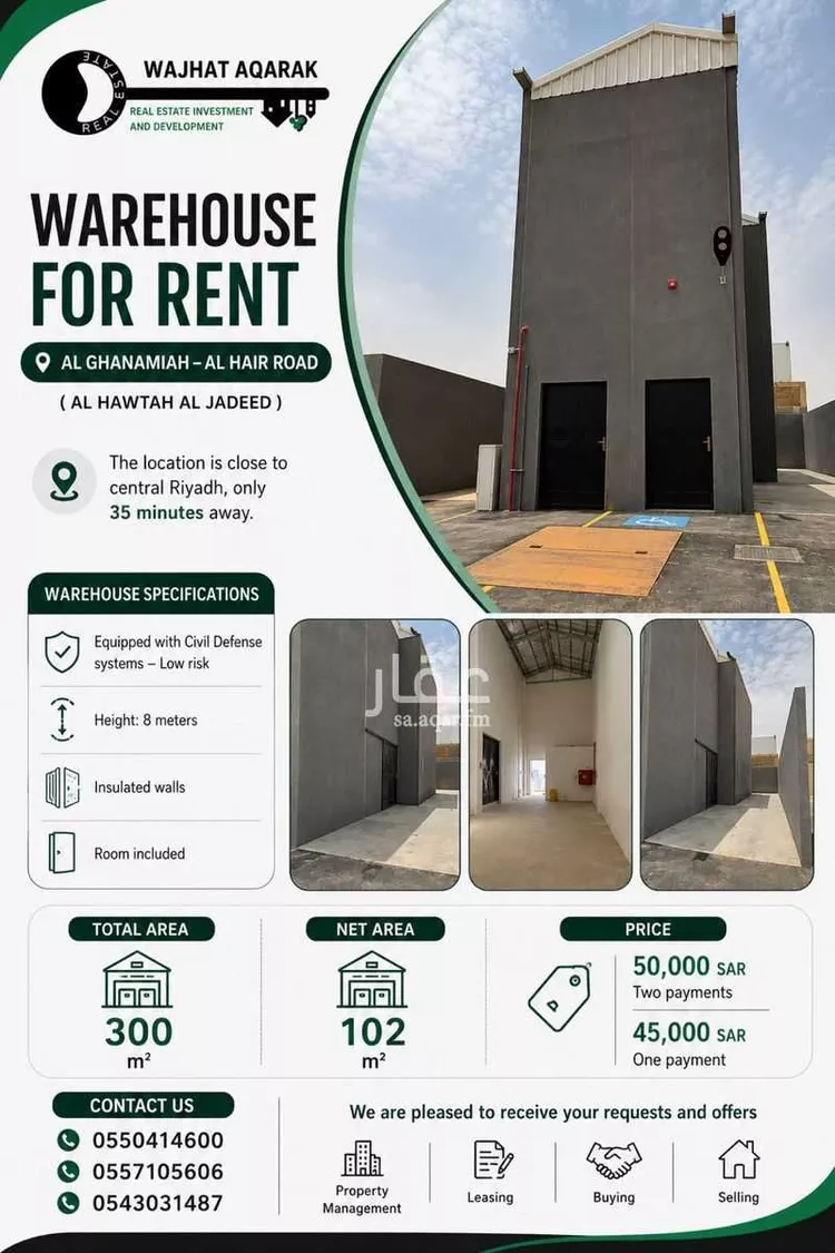 Warehouse for Rent in Riyadh Al Ghnamiah 1 صورة