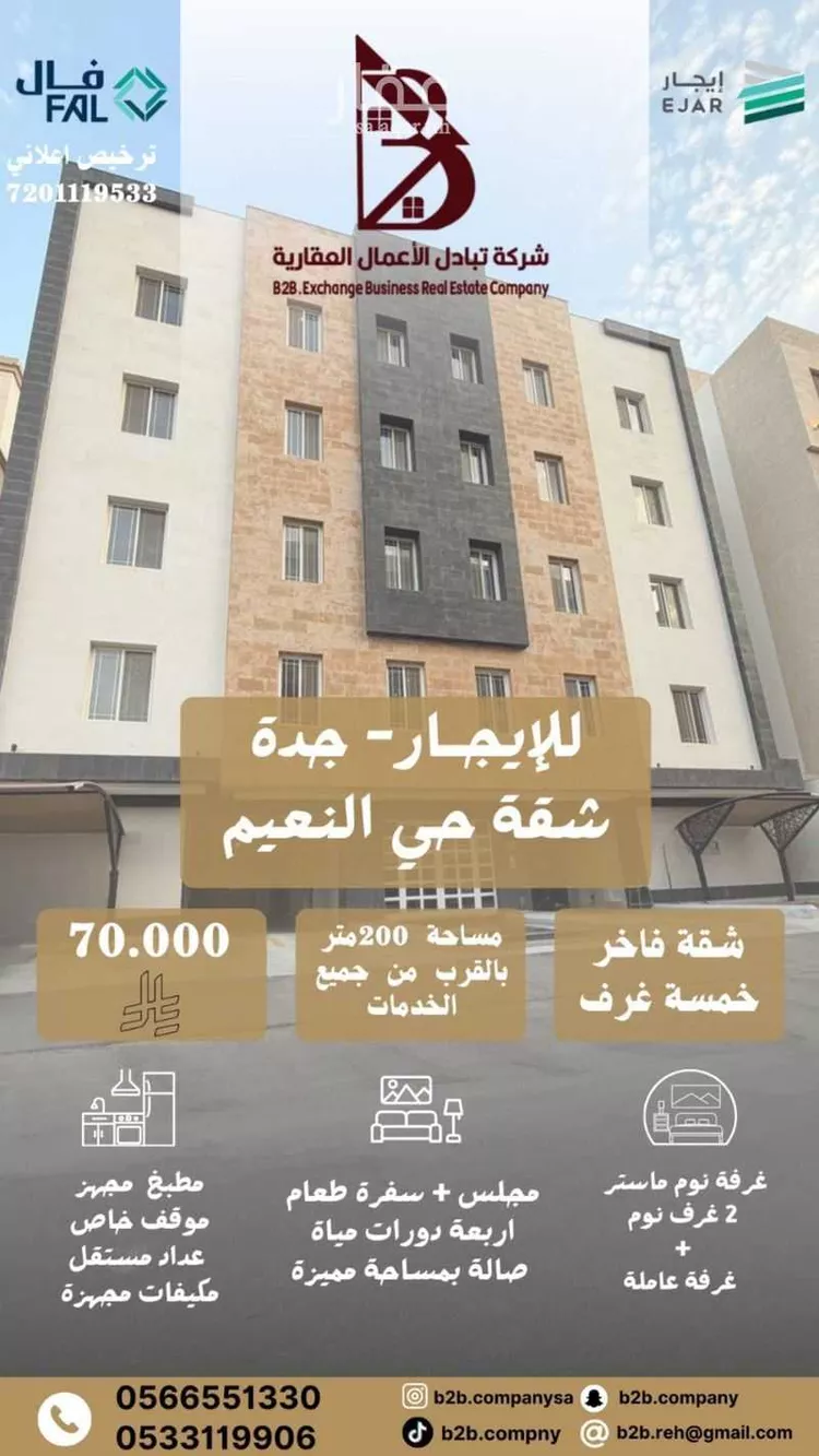 Apartment for Rent in Jeddah An Naim
