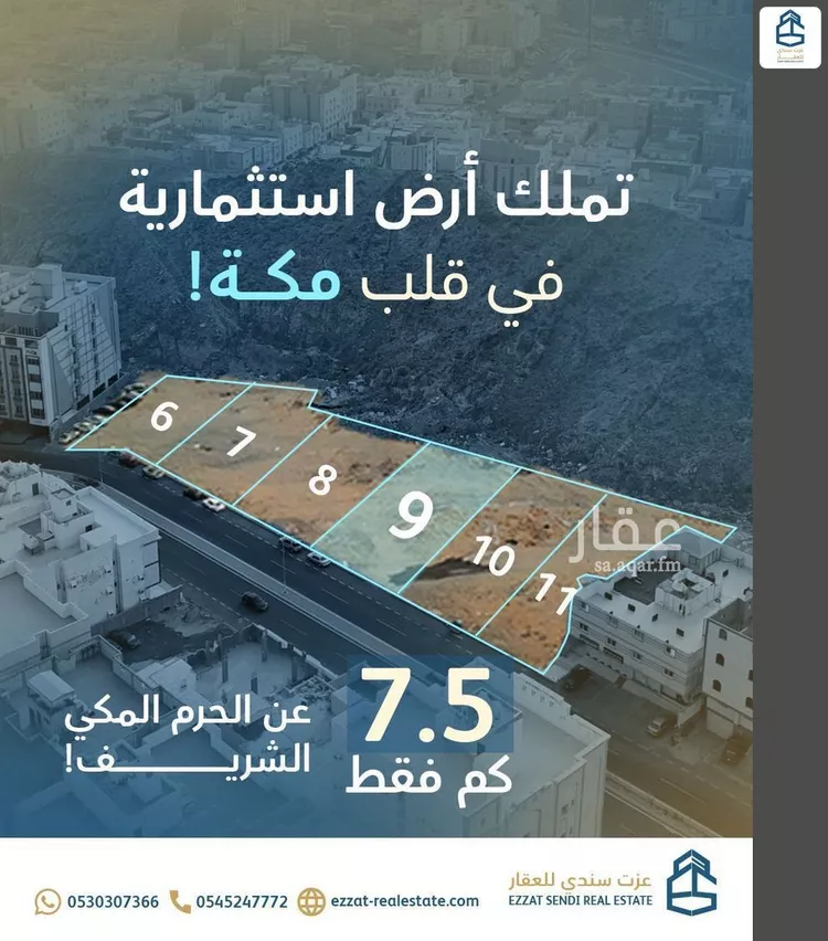 أرض للبيع في شارع محمد الجواني, حي المحمدية, مدينة مكة المكرمة, منطقة مكة المكرمة