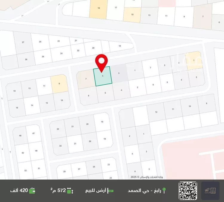 أرض للبيع في شارع وابصة بن معبد, مدينة رابغ, منطقة مكة المكرمة