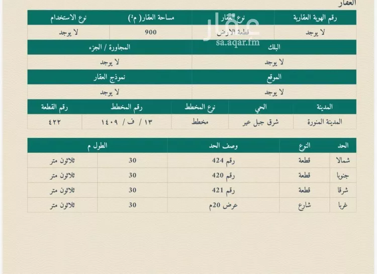 أرض للبيع في شارع عامر ابن عبيد, حي بنى بياضة, مدينة المدينة المنورة, منطقة المدينة المنورة