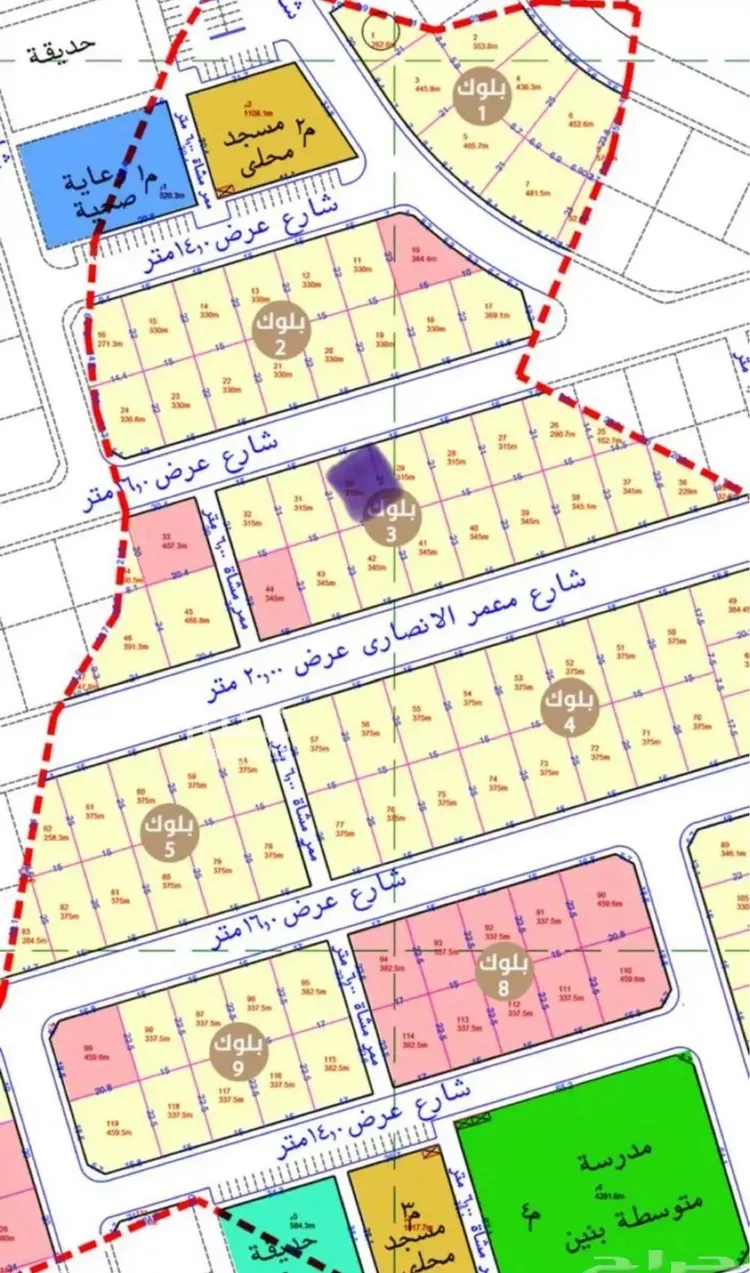 أرض للبيع في شارع الحكم ابن مسلم العقيلي, حي الرانوناء, مدينة المدينه المنوره, منطقة المدينة المنورة صورة 2