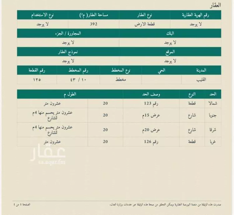 أرض للبيع في شارع عبدالرحمن ابن ربيعة ، القليب ، النعيرية
