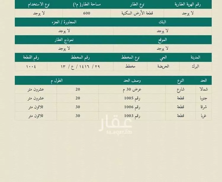 أرض للبيع في شارع الشهيد هادي علي عسيري, حي الحريضه, مدينة الحريضه, منطقة عسير صورة 2